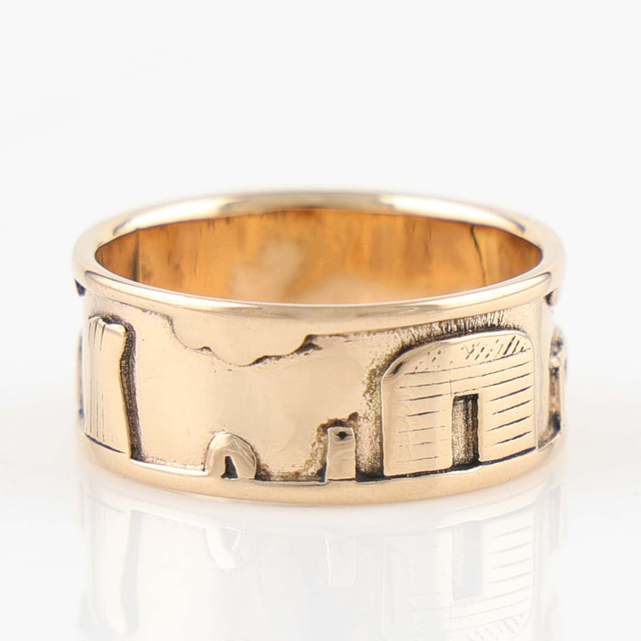 Gold Navajo Storyteller Ring