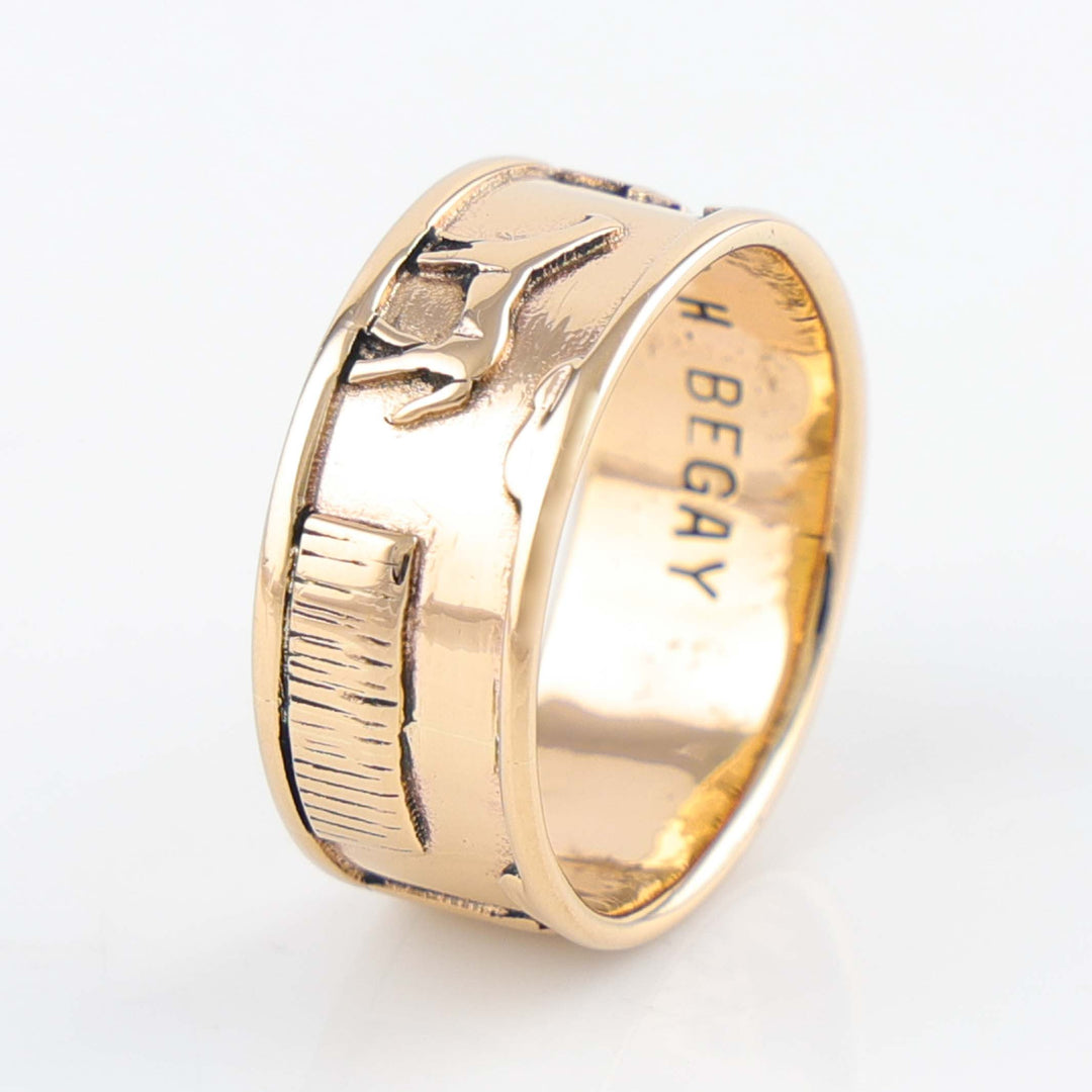 Gold Navajo Storyteller Ring