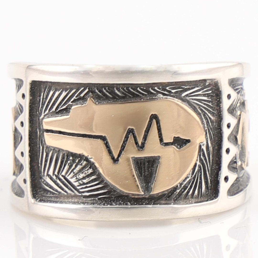 Gold on Silver Ring
