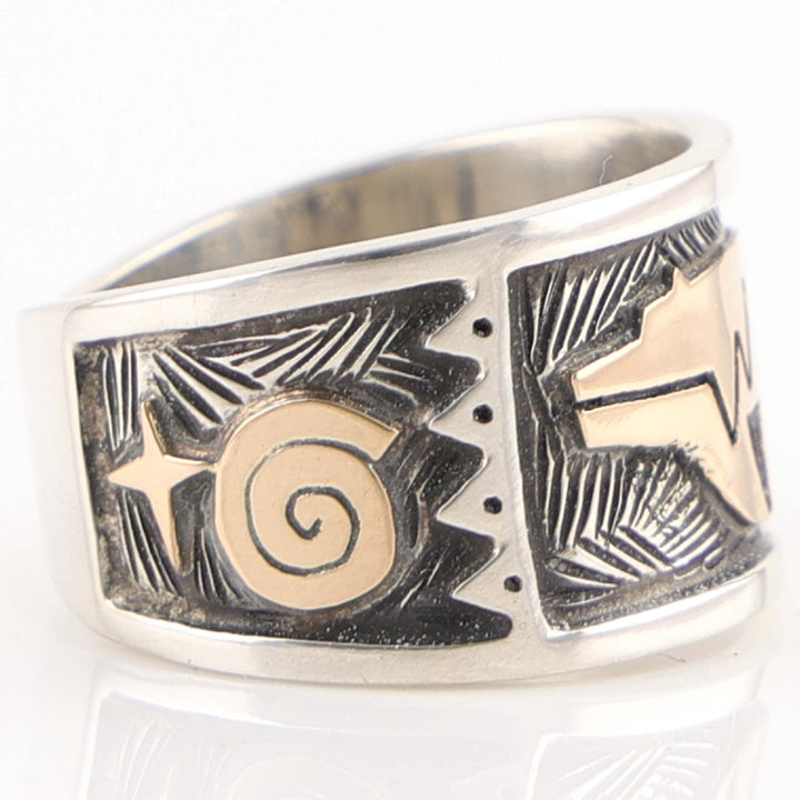 Gold on Silver Ring