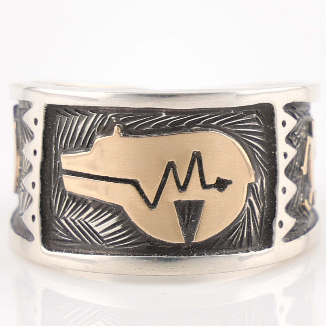 Gold on Silver Ring