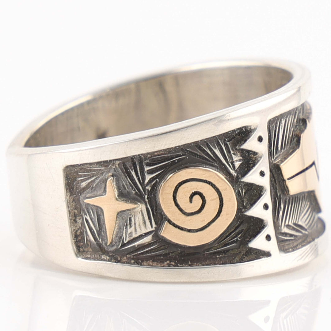 Gold on Silver Ring