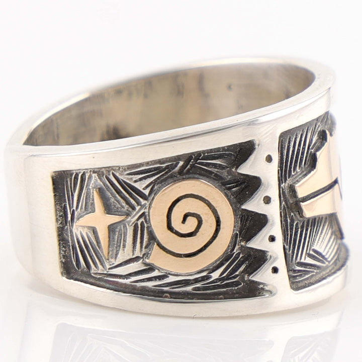 Gold on Silver Ring