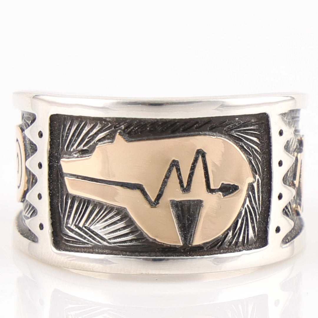 Gold on Silver Ring