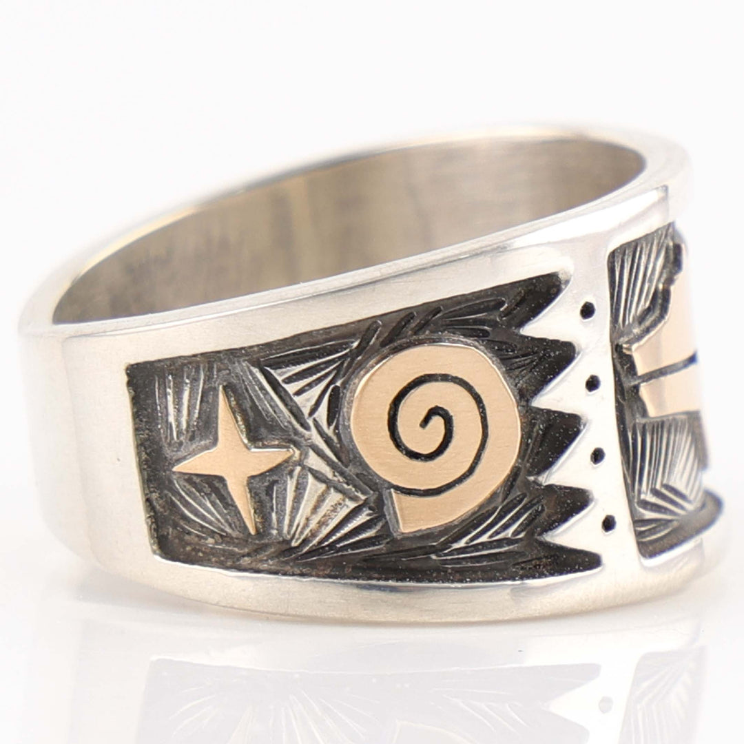 Gold on Silver Ring