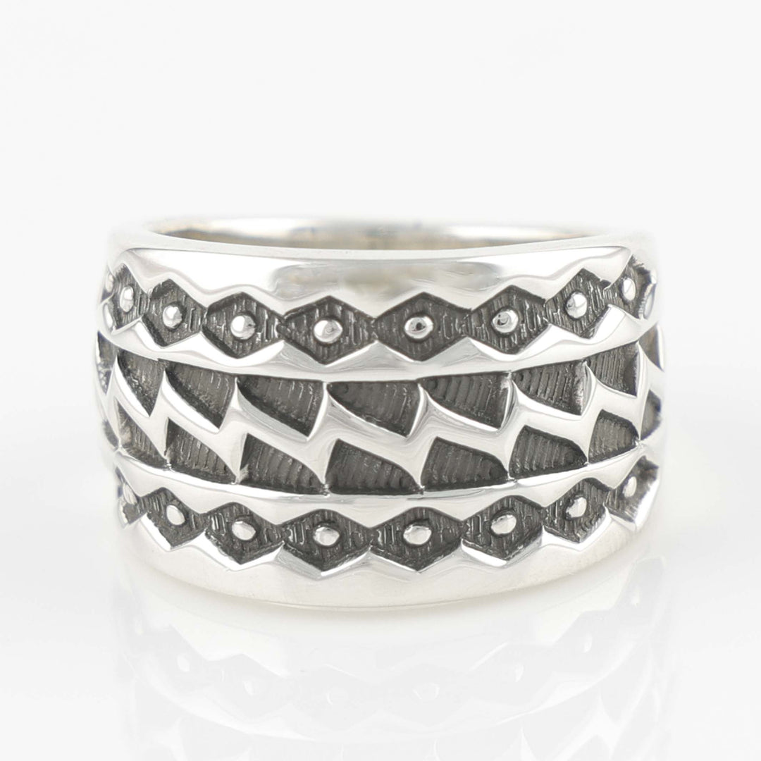 Stamped Silver Ring