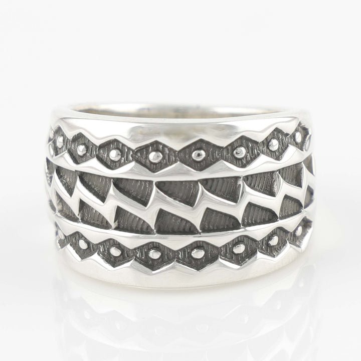 Stamped Silver Ring