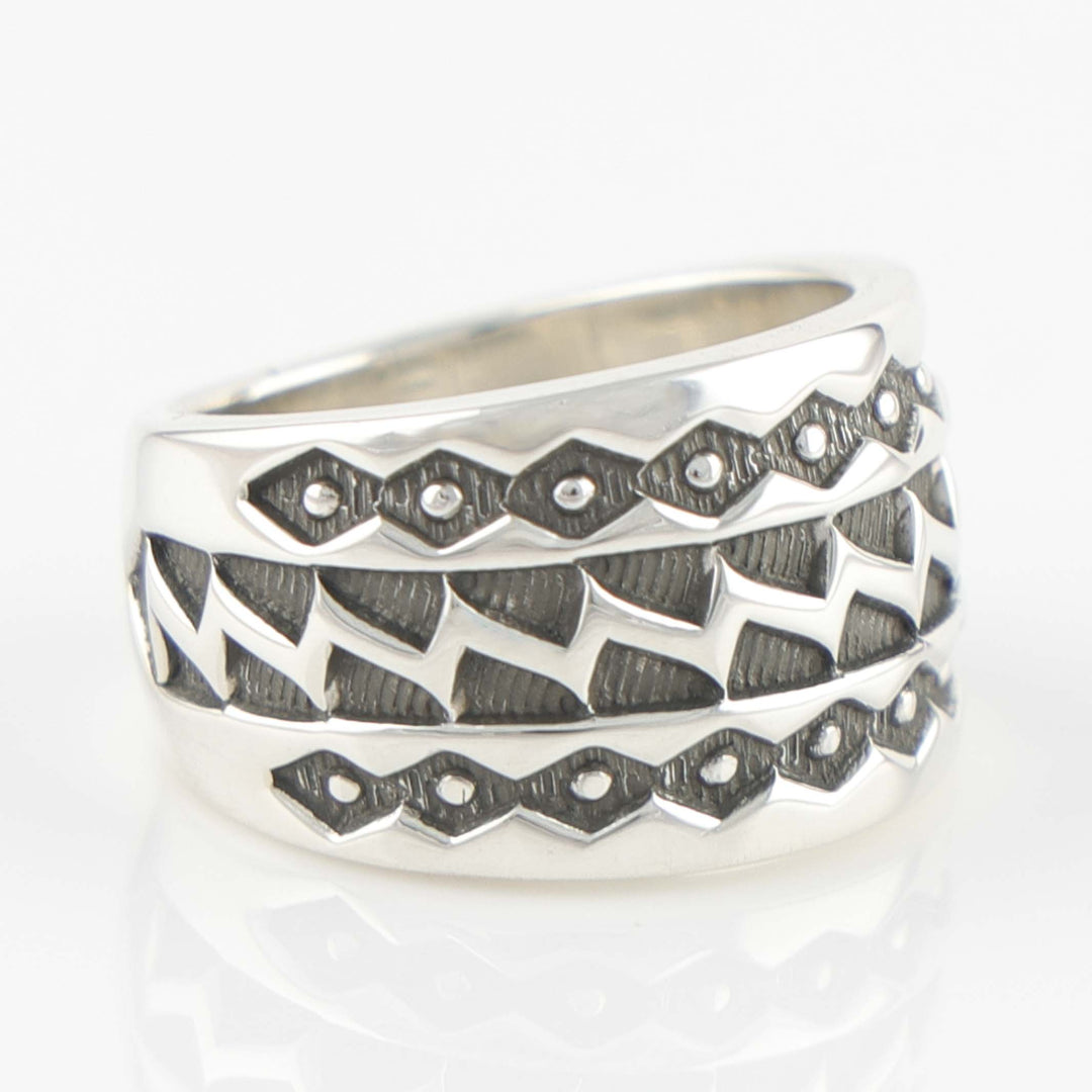 Stamped Silver Ring