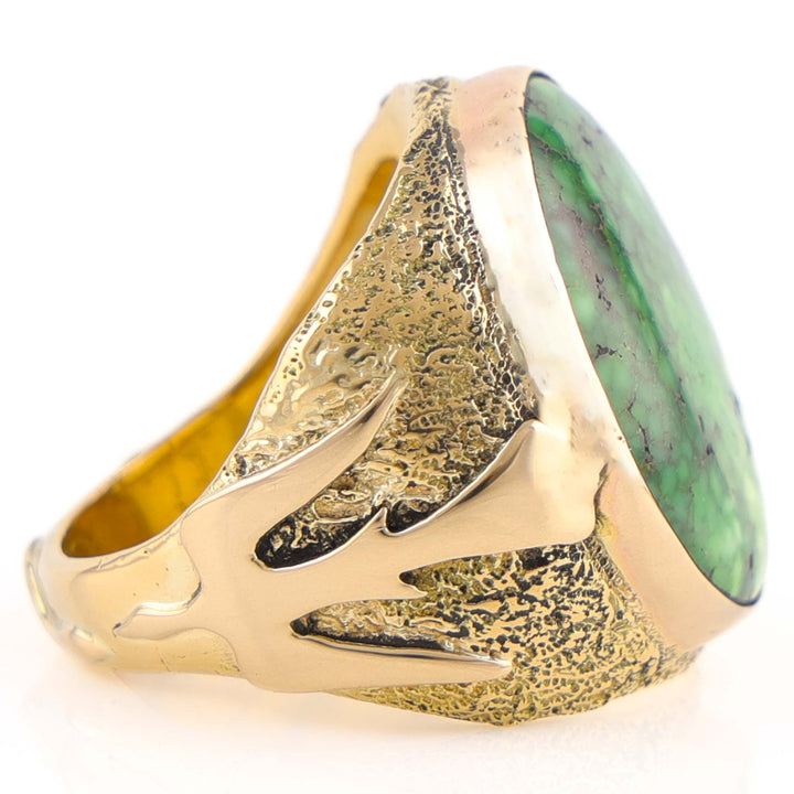 18k Gold and Carico Lake Turquoise Ring