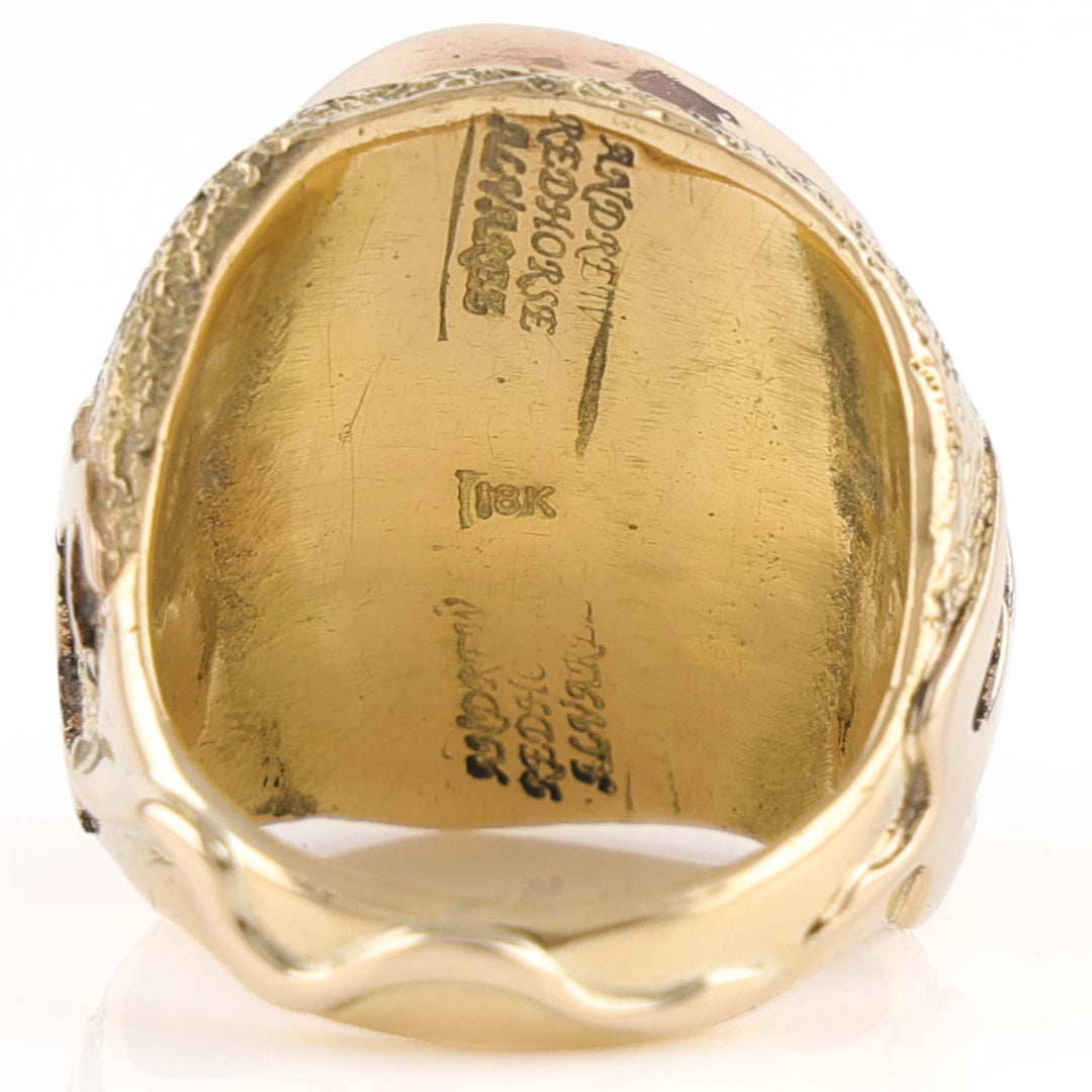 18k Gold and Carico Lake Turquoise Ring