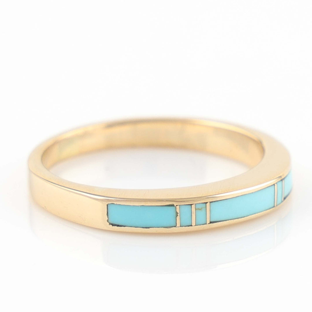 Gold and Turquoise Ring