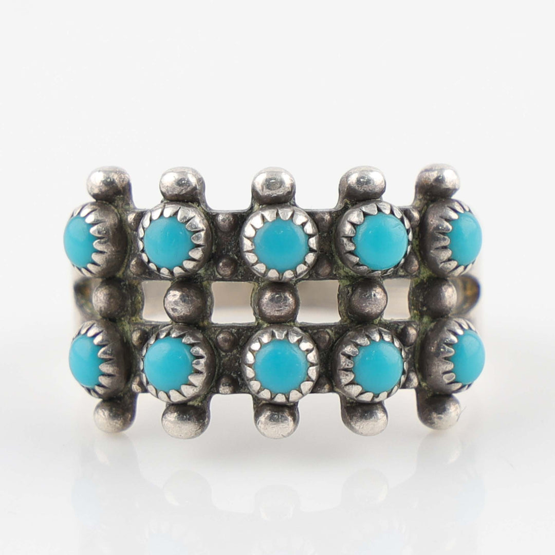 1950s Turquoise Row Ring