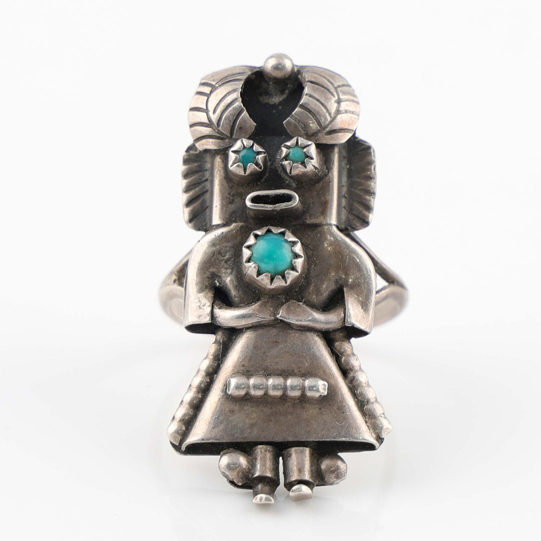1970s Turquoise Yei Ring