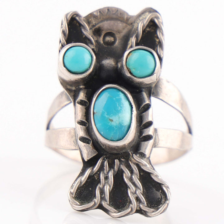 1960s Turquoise Owl Ring