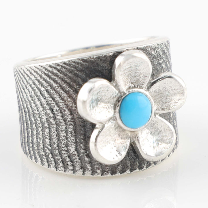 Turquoise Floral Ring