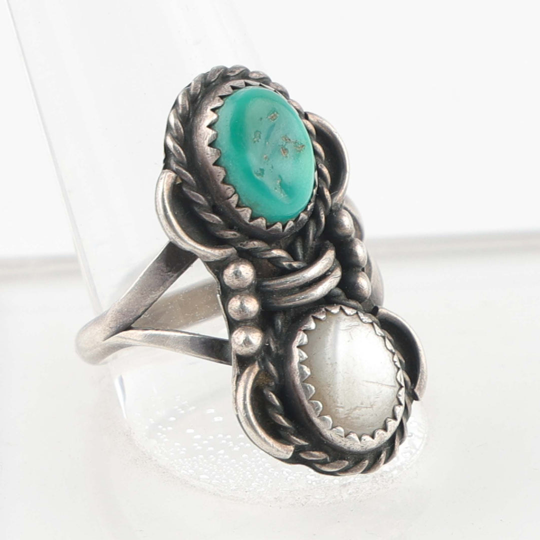 1960s Turquoise and Shell Ring
