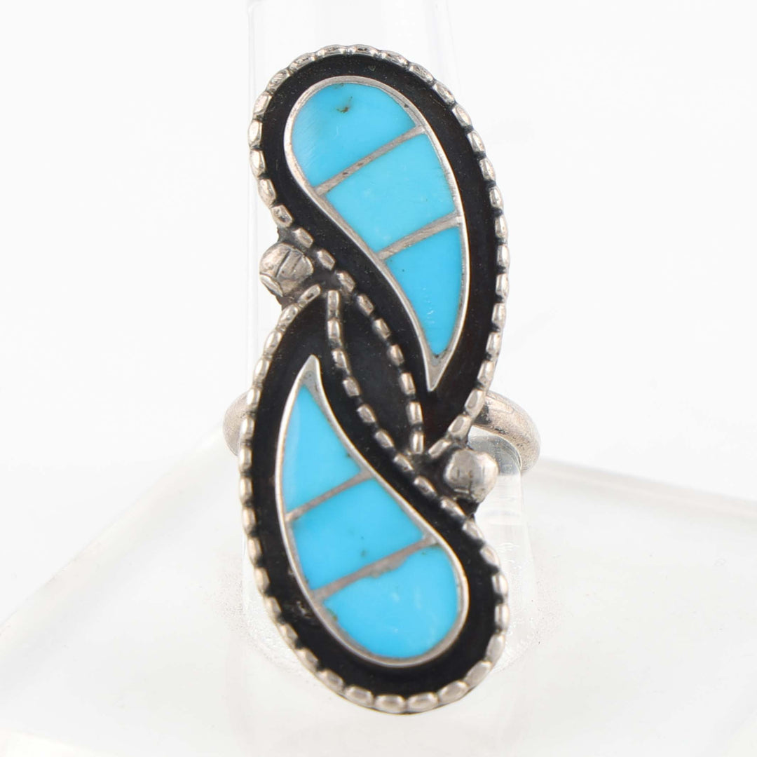 1960s Zuni Turquoise Inlay Ring