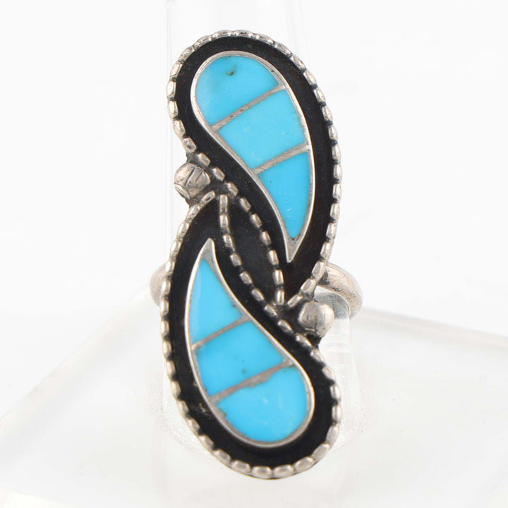 1960s Zuni Turquoise Inlay Ring