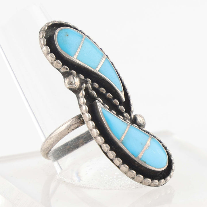 1960s Zuni Turquoise Inlay Ring