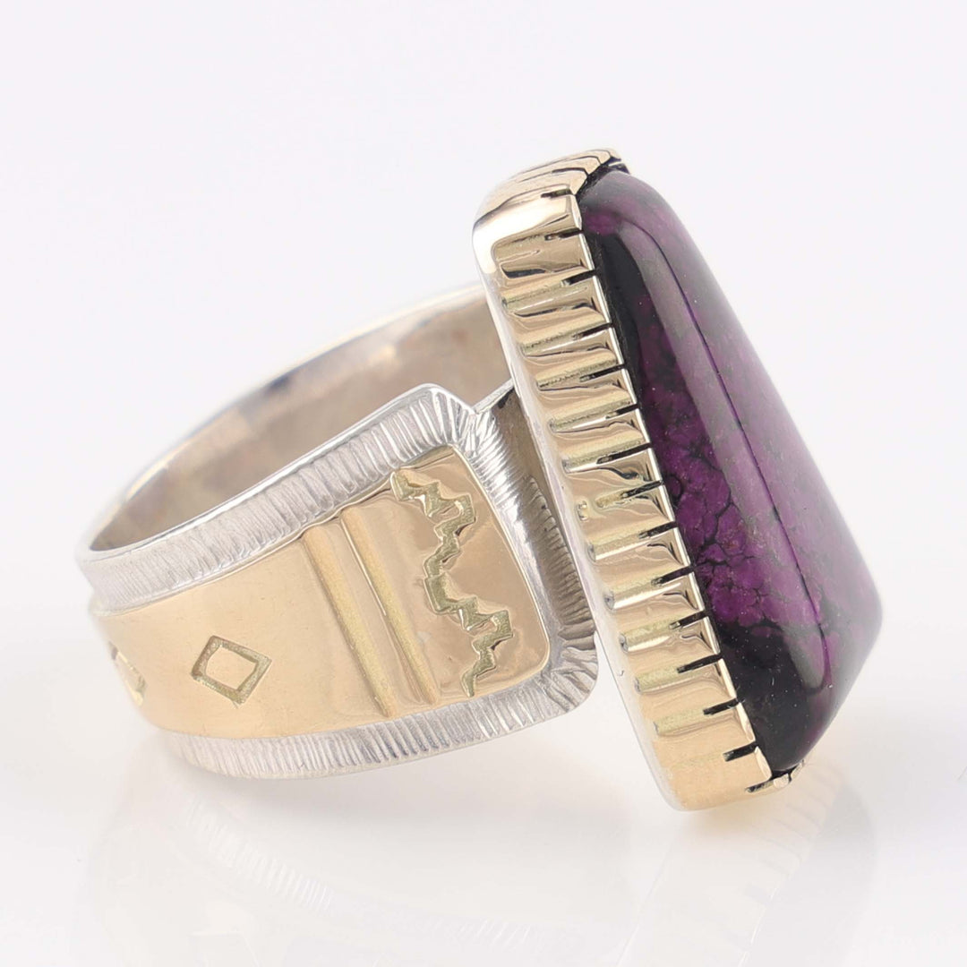 Sugilite and Gold Ring