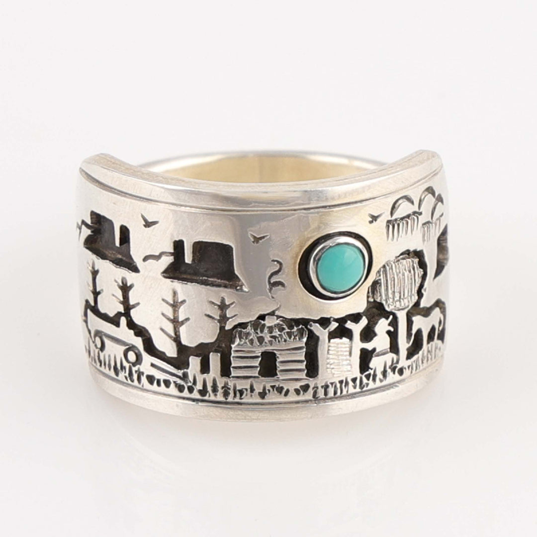 Kingman Turquoise Storyteller Ring