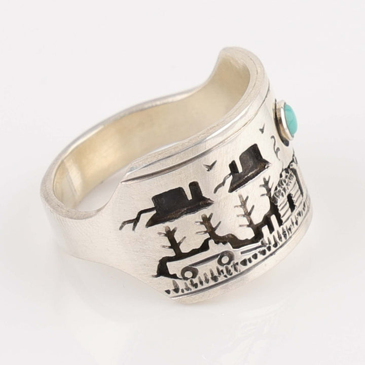 Kingman Turquoise Storyteller Ring