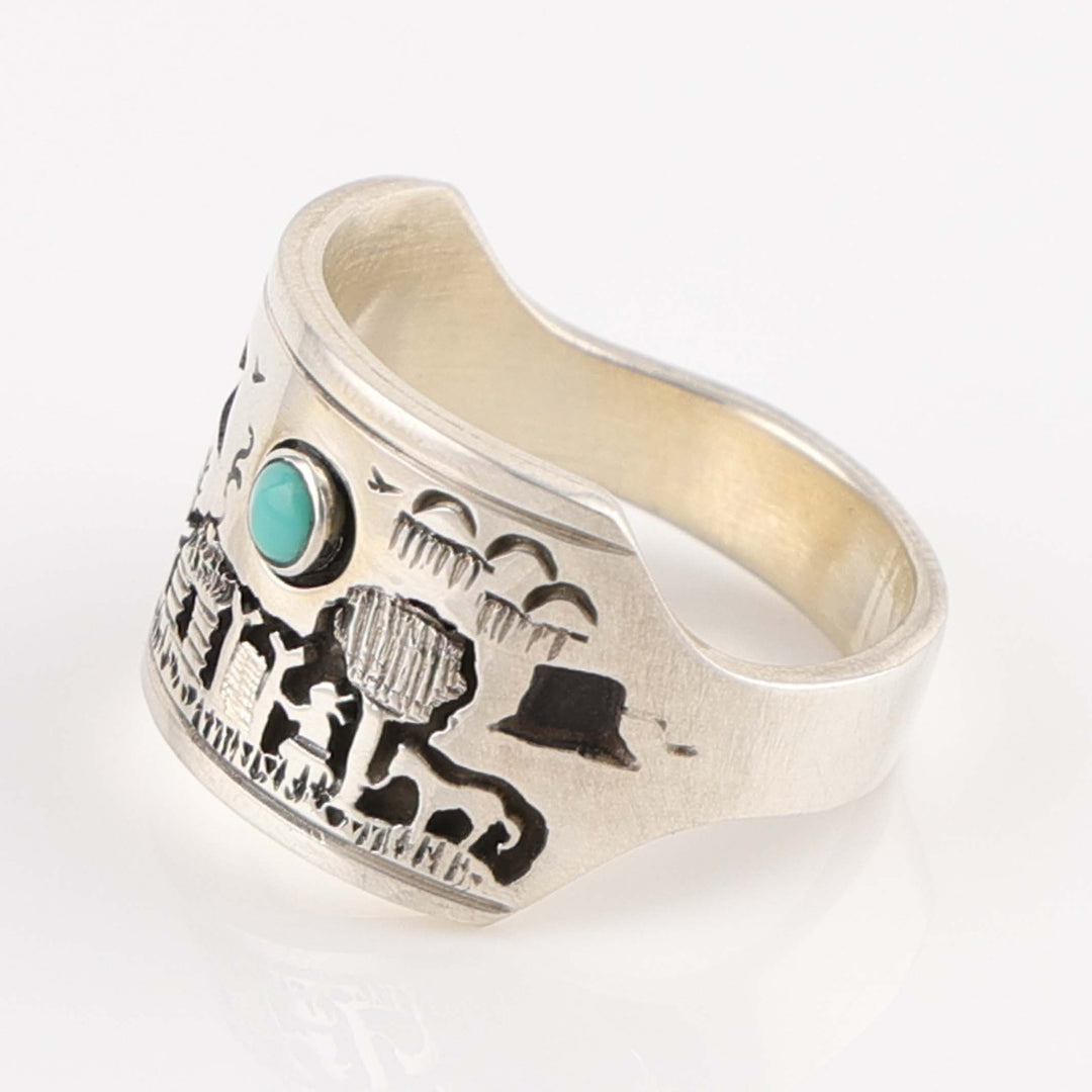 Kingman Turquoise Storyteller Ring