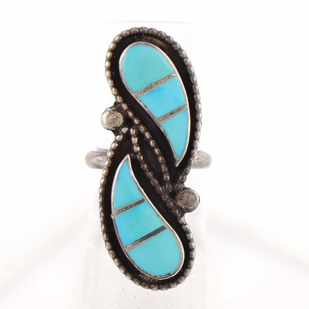 1960s Zuni Turquoise Inlay Ring