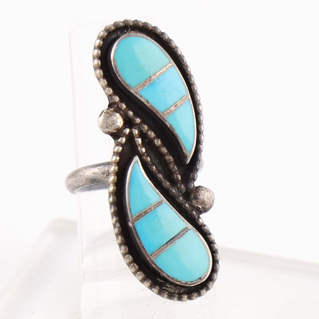 1960s Zuni Turquoise Inlay Ring