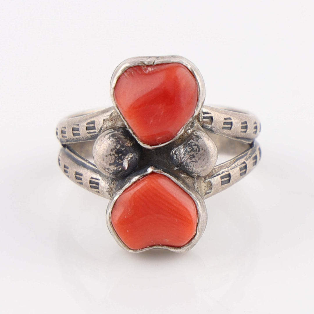 Coral Heart Ring