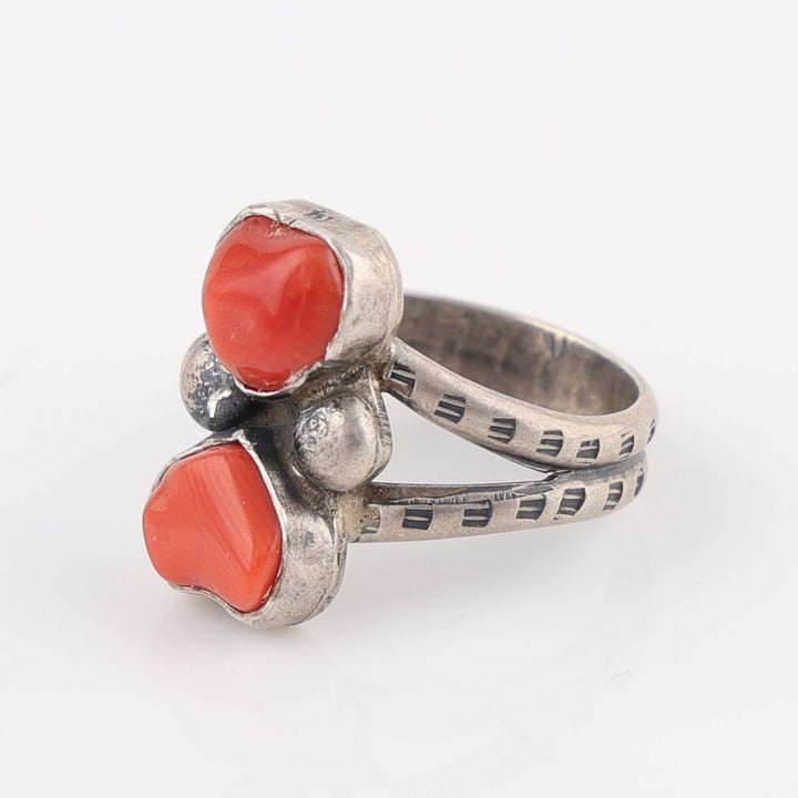 Coral Heart Ring