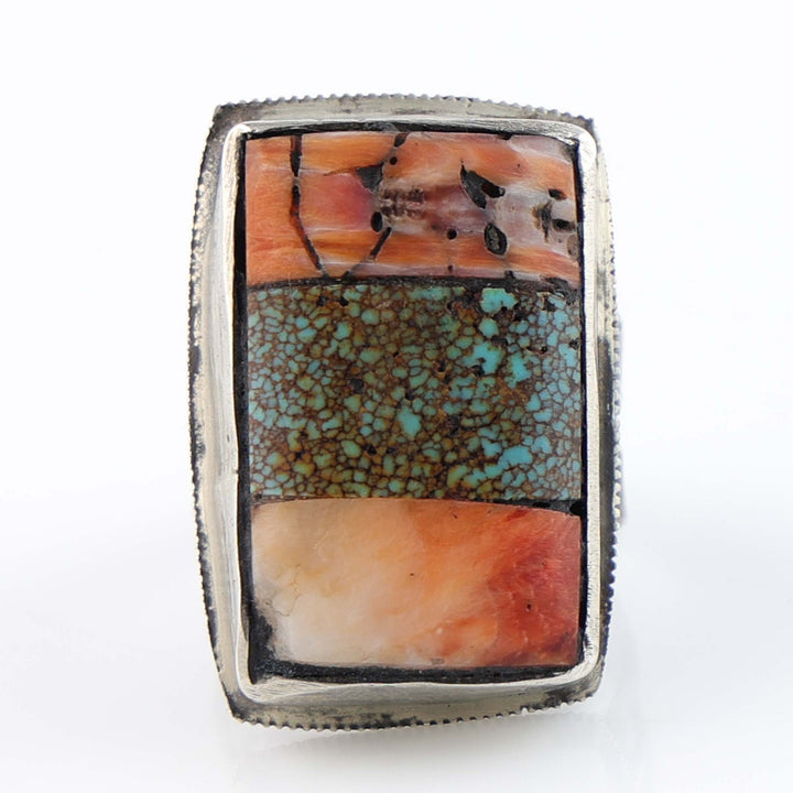Spiny Oyster and Turquoise Ring
