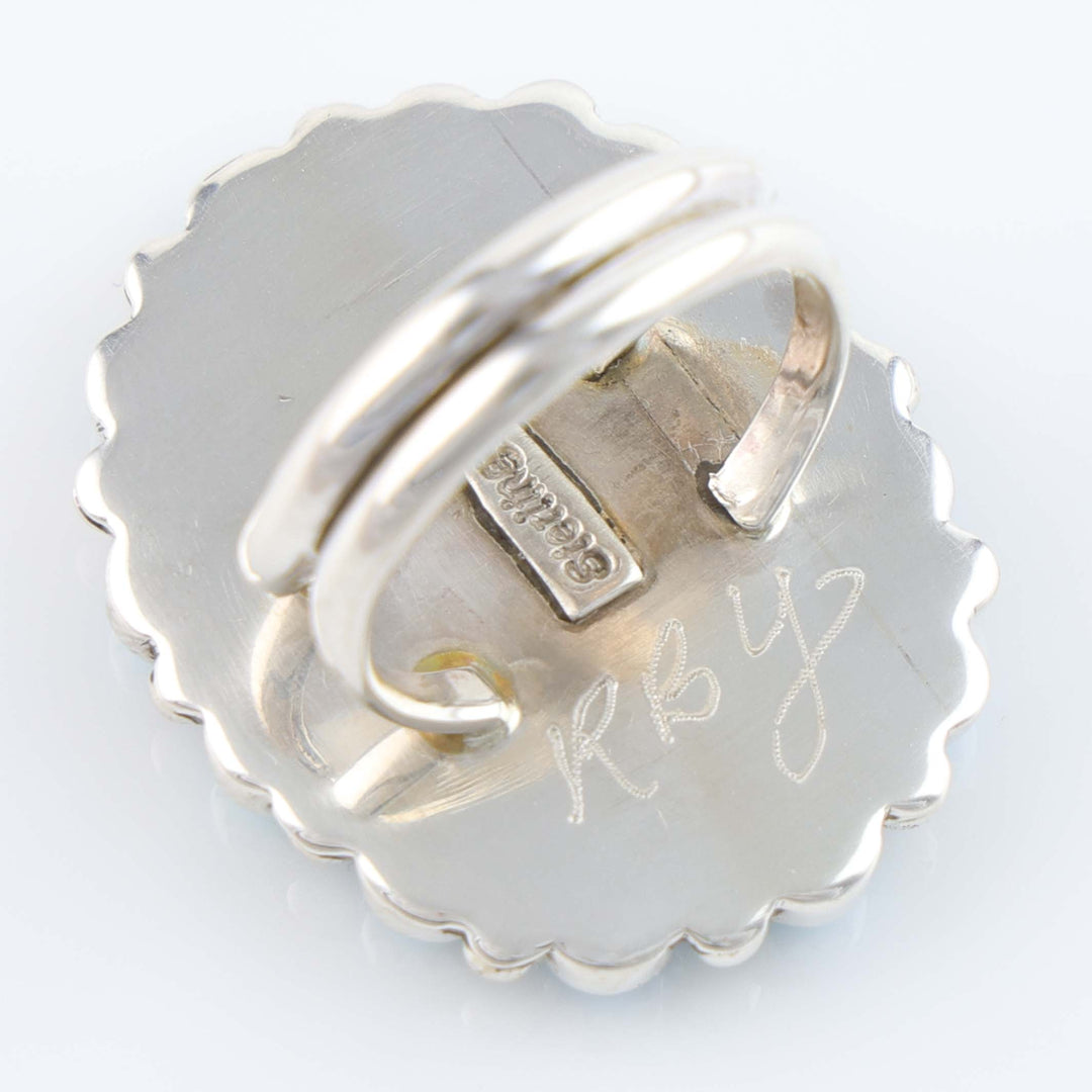 Navajo Turquoise and White Buffalo Ring