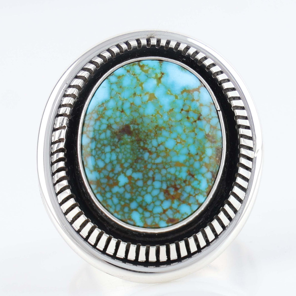 Navajo Carico Lake Turquoise Ring by Marian Nez