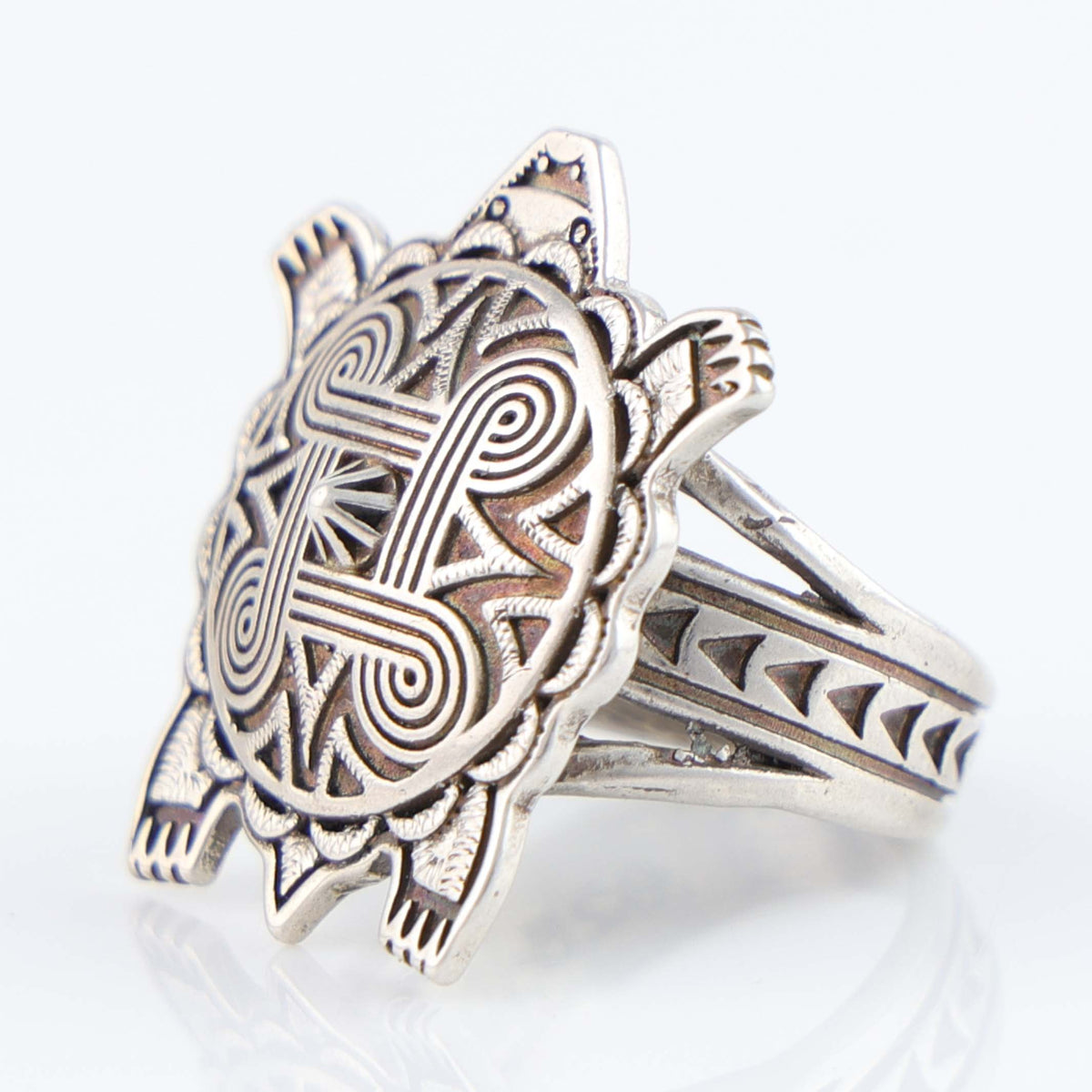 Mother Earth Turtle Ring by Kenneth Johnson