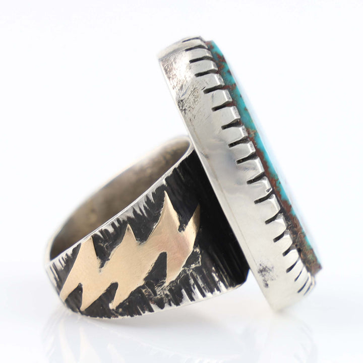 Navajo Pilot Mountain Turquoise Ring
