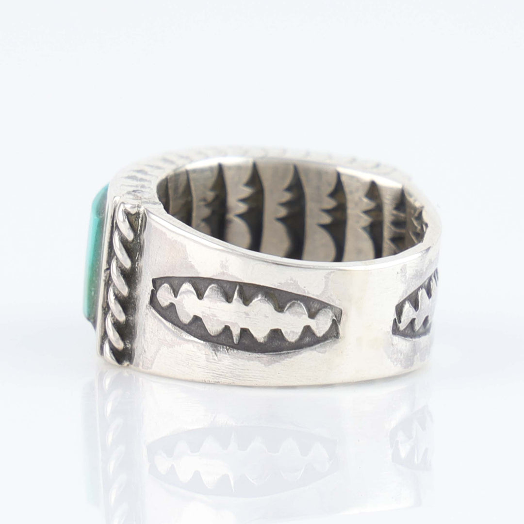Navajo Kingman Turquoise Inlay Ring