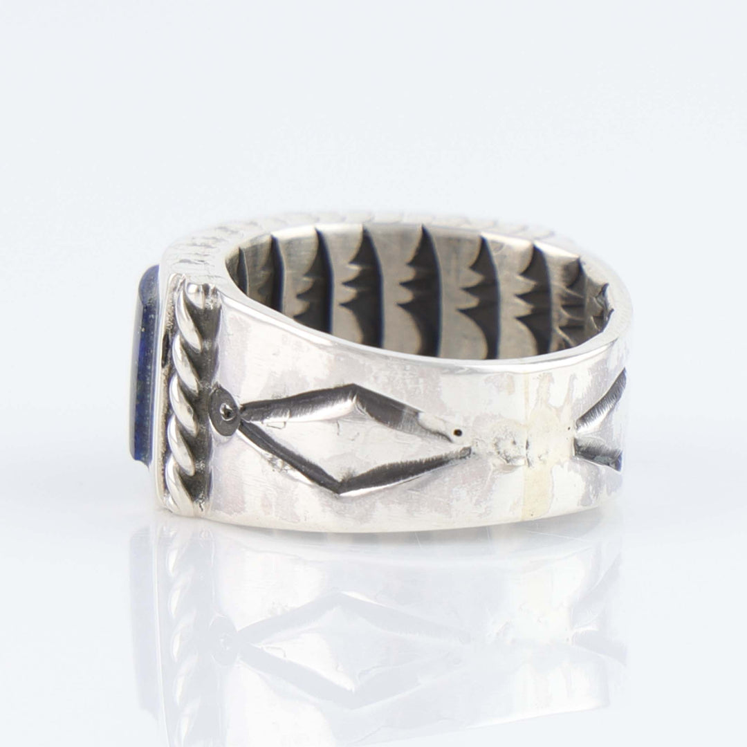 Navajo Turquoise, Wild Horse and Coral Inlay Ring
