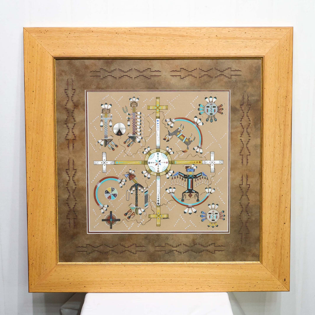 "Coyote Stealing Fire" Sandpainting