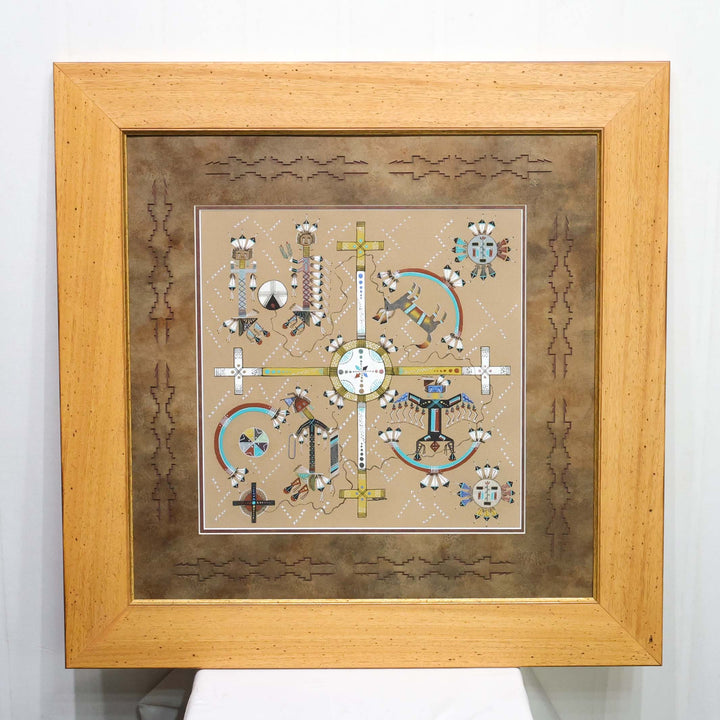 "Coyote Stealing Fire" Sandpainting