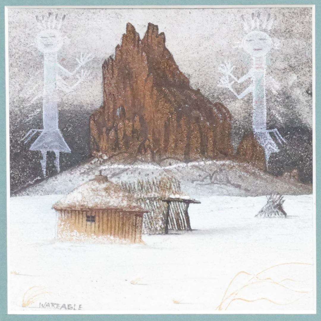 “Shiprock Winter” Sandpainting