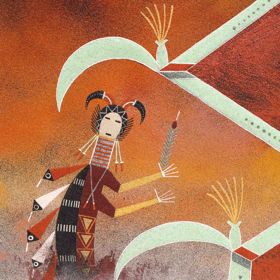 Night Chant Corn Stalk Sandpainting