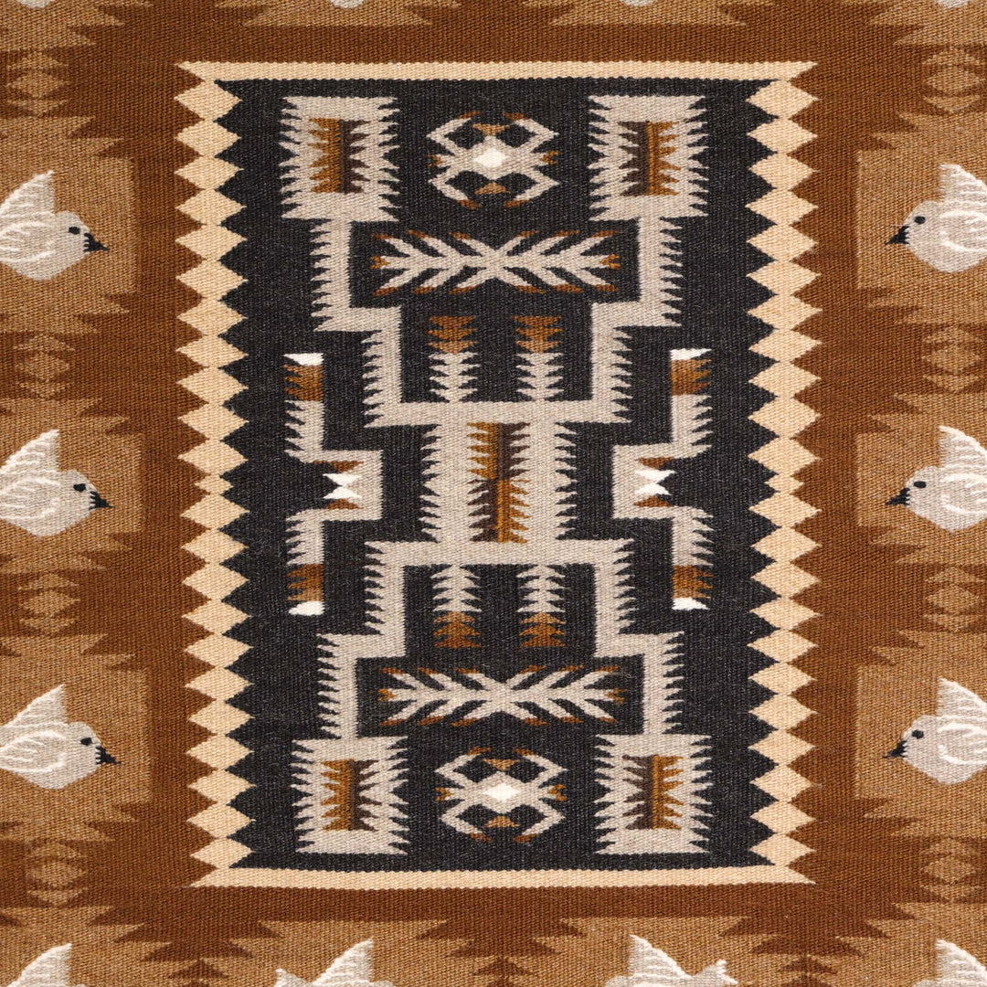 Navajo Storm Pattern with Birds Weaving