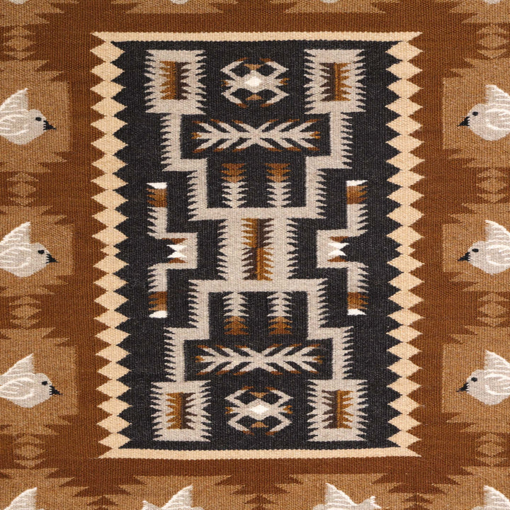 Navajo Storm Pattern with Birds Weaving