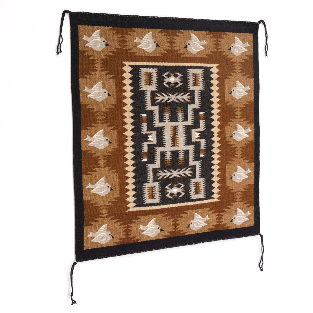 Navajo Storm Pattern with Birds Weaving