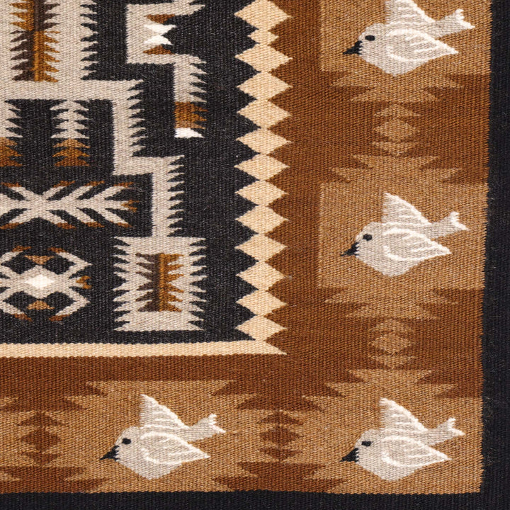 Navajo Storm Pattern with Birds Weaving