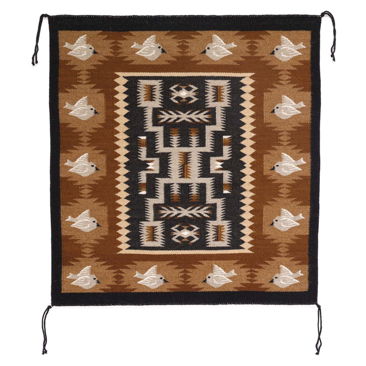 Navajo Storm Pattern with Birds Weaving