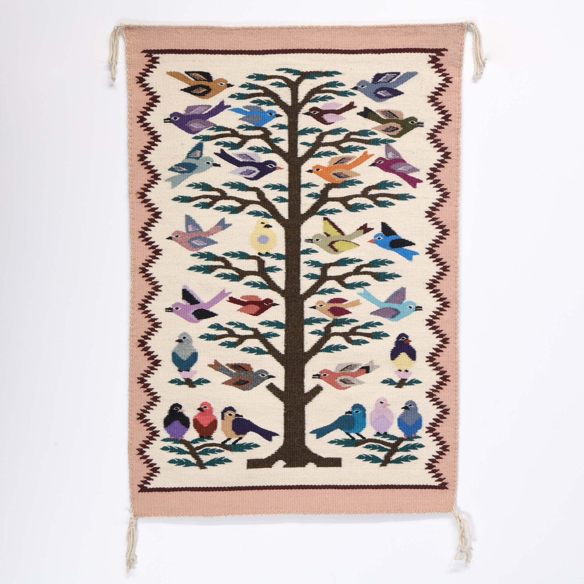 1990s Navajo Bird Pictorial Weaving by Daisy Nockideneh