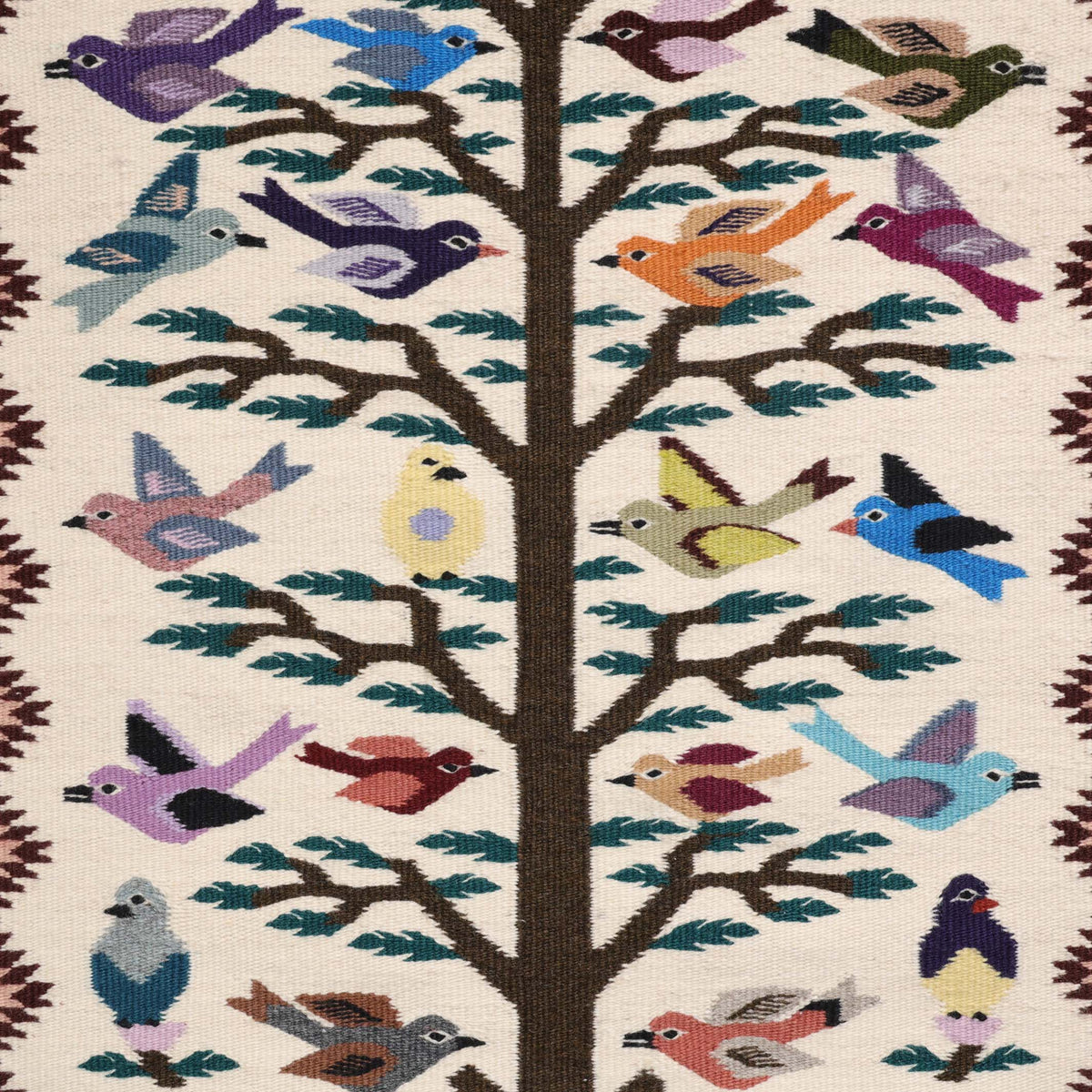 1990s Navajo Bird Pictorial Weaving by Daisy Nockideneh