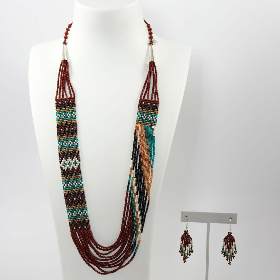 Bead Necklace and Earring Set by Rena Charles - Garland's